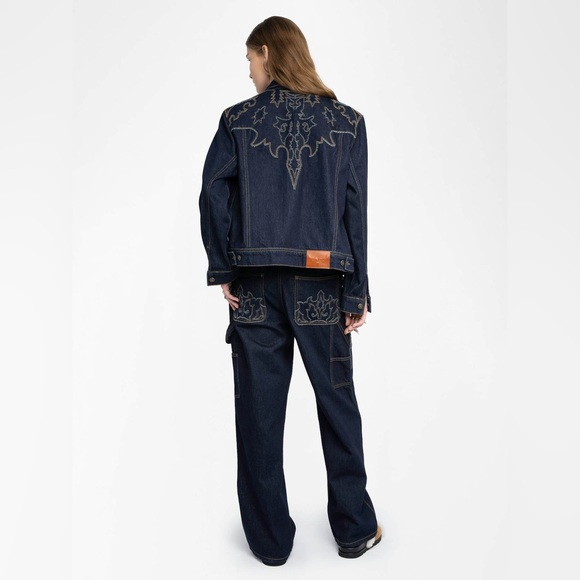 Zadig & Voltaire Bases Western Denim Jacket​ $398 NEW without tag - Picture 3 of 9